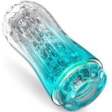 飞机杯男用透明夹吸自卫器便携手动迷你逼真口吸超紧成人男士情趣性工具用品 气压夹吸杯透明【灰色】