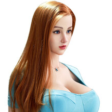 MESE魅涩 蜡像级实体娃娃全身免充气娃娃男用全硅胶真人版带毛植发美女朋友明星版炮架情趣成人性用品 150cm(硅胶头+S级妆容+经络血管+套发版)