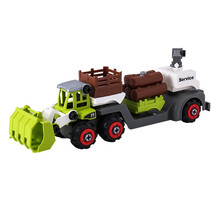 宝宝拆装工程车婴儿可拆卸拼装玩具儿童男孩动手拧螺丝组装环卫车 拆装伐木车套装