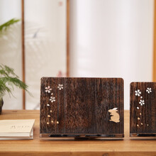 木质琴谱架家用便携桌面谱架乐谱架阅读架字帖架书架看书支架大号 樱花兔子小号