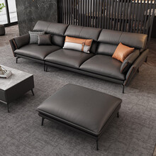 法莎蒂高档免洗科技布沙发带贵妃组合北欧轻奢意式极简大小户型别墅客厅转角3.6米乳胶布艺沙发创意家具 2.5米单扶手单位+双人位+脚踏【可寄布样选色】 科技布乳胶弹簧座包【升级版】