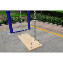 小孩秋千室外 实木儿童秋千户外原木庭院定制秋千成人木制坐板吊椅装饰麻绳秋千 铁链款平面直板50*20 备注需要的配件