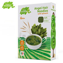 小皮（Little Freddie）婴幼儿面条 婴儿营养辅食 宝宝碎碎面 细面 细软面条 菠菜细短面 180g