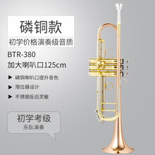 法国布兰琪Blanche 小号乐器 降B调三音小号 初学演奏考级专业乐队教学教会西洋乐器 磷铜款