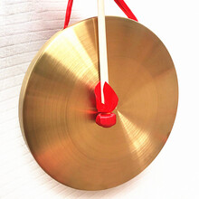 12cm铜镲铜钹鼓儿童玩具幼儿园表演三句半奥尔夫乐器表演铜擦 铜锣(22厘米)