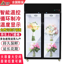 致涛 全新升级鲜花柜双门三门保鲜柜商用冰箱风冷直冷鲜花保鲜柜蛋糕食品冷藏柜立式展示柜 升级版风冷黑色双门上压机鲜花柜