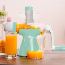 美示 冰淇淋机家用儿童自制机冰激凌机器迷你小型自动酸奶甜筒机冰淇淋机商用 家用 手动慢磨原汁机(可做冰淇淋)天蓝色