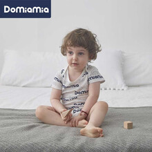 Domiamia初生儿包屁衣秋冬长袖三角哈衣新生宝宝衣服婴儿包臀衣 满印款-短袖（雾凇白） 66cm