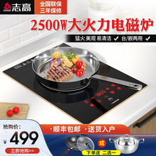 志高（CHIGO)嵌入式家用电磁炉单灶2500W 火锅大功率特价镶嵌式电磁灶智能电池炉火锅 NLG75