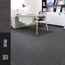 源优邦 办公室地毯拼接方块铺满卧室客厅房间宿舍公司工程写字楼地毯垫子 黑灰色 PVC底1平方价：50x50cm【4片】4张贴片