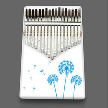 17音彩色kalimba手拨琴拇指琴五指便携式手指钢琴 直板彩色蒲公英