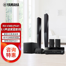 雅马哈（Yamaha）NS-PA41/RX-V385家庭影院5.1音箱家庭卡拉OK套装影K二合一音响 NS-PA41/385【7件套】