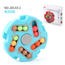 澄可 易拉罐陀螺减压魔方玩具成人儿童智力开发手指陀螺小魔豆魔方可乐罐异形魔珠转动游戏幼儿园玩具 手指陀螺魔豆【绿色】