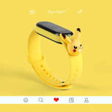岚兮冉小米手环3/4/5/6腕带卡通公仔四五代通用nfc版替换手表带 公仔款-皮卡秋 小米手环6表带【通用NFC版】