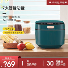 瑞徕德(Ronneby Bruk) 电饭煲家用4升智能电饭锅多功能可预约触摸操控 一键香浓饭迷你 森墨绿系列 RB-0025