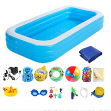 盈泰（intime） 婴儿游泳池充气儿童家庭超大型戏水池加厚保温洗澡盆 3.6米三环加厚平底豪华套餐-665