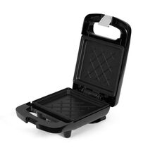 舒欣特三明治机多功能轻食早餐机双面加热面包机小型吐司压烤机华夫饼机 黑色菱形花纹固定烤盘送食谱