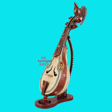 新疆喀什特色五种民族乐器套装礼盒装饰家居工艺品摆件礼品30公分 30cm胡西塔尔+底座