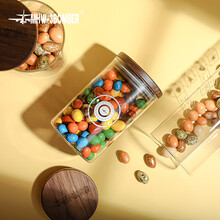 MHW-3BOMBER轰炸机咖啡豆密封罐 玻璃瓶子储物罐 茶叶干货保存罐 1000ML