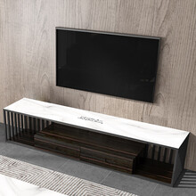 北欧双面皮革电视柜桌布盖布长条轻奢防烫桌垫家用客厅茶几垫子防水防油免洗餐桌垫 烟灰大理石 45*160