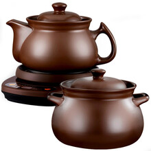 壶福养生壶中药锅 煎药壶分体式智能全自动家用电子中药壶陶瓷中药煲熬中药罐煎药机中医电砂锅熬药煮药器 5.5壶A（C）+5.5煲C（C）+赤底座A