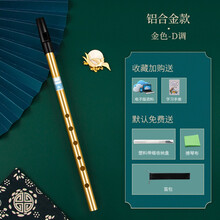 DBAO 爱尔兰哨笛 初学者入门金属哨笛 6孔C调D调高音金属直笛竖笛 【香槟金D调】