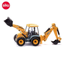 siku工程车儿童玩具挖掘起重压路仿真模型合金车23岁生日礼物盒 1:50JCB 4CX两端作业挖掘装载机3558