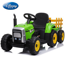 迪士尼官·方网同款（京选优品）儿童拖拉机电动车四轮汽车男女宝宝小孩电瓶玩具车可坐人网红同款 自驾版【绿色】早教音乐+宽敞座位