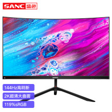 SANC 27英寸2K+144Hz 创新曲率1500R 广色域 游戏电竞 RGB灯 曲面显示器G6 电竞屏