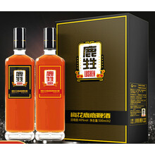 鹿鞭酒 鹿茸血酒男性用滋养生酒吉林梅花鹿500ml礼盒装保健 1瓶鹿鞭酒+ 1瓶鹿茸血酒（带礼盒） 500ml