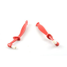 咖啡机清洗刷 咖啡机头刷意式咖啡机冲煮头专用刷子滤头清洁刷毛刷清洗刷子防烫 两支(红色)