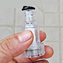 适用于适用于绿田高压清洗机进水口过滤网器快速接头螺母连接头熊猫洗车机配件 透明塑料进水螺母过滤器一个