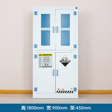 正龙之星    PP安全柜化学品柜耐酸耐碱防腐器皿柜储存柜学校试剂柜医院药品柜 pp药品柜 瓷白色 四门