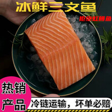 【顺丰冷运】新鲜三文鱼中段生鱼片刺身日料寿司即食三文鱼配芥末酱油 丽鲜玫 不去皮三文鱼(450克左右) 5斤