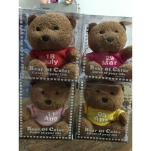 生日熊 香港正版Bear of color365 BOC姓氏小熊名字熊 缤纷熊生日熊 日期熊 8.7CM