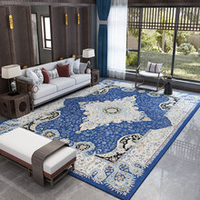 绅士狗 红木家具定制高档欧式地毯 新西兰纯羊毛加丝波斯风手工地毯 奢华客厅茶几毯 卧室满铺床边毯 N-YX553 定制每平方价格