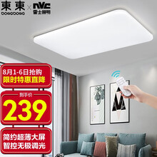 超市	東東雷士照明  LED吸顶灯现代简约客厅灯创意灯具遥控调光调色长方形灯饰