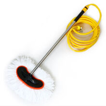 洗车拖把不伤车擦刷车工具汽车用加长柄伸缩式软毛刷子 通水洗车刷【5米水管】【短杆】