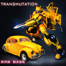金刚变形玩具甲壳虫大黄蜂汽车人变形博派霸天虎送男孩节日生日礼物 甲壳虫大黄蜂【开窗礼盒版】