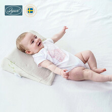 爱孕防吐奶枕婴儿防溢奶斜波三角床垫喂奶枕宝宝防吐奶垫0-2岁 慢回弹-雅典奶咖