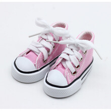 60cm大巴芘7.5cm帆布鞋3分BJD娃娃换装时尚休闲帆布萝莉娃娃鞋 粉