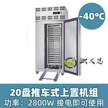 商用速冻机小型低温急速冻冷柜海参饺子柜包子沁涞零下45度速冻柜冰箱 20盘 推车式 上置机组