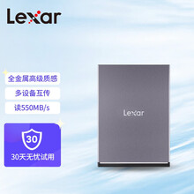 雷克沙 (Lexar ) 1TB Type-c USB3.1 移动固态硬盘（PSSD) SL210 传输速度550MB/s 高档全金属 炫酷灯带