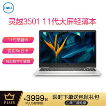 戴尔(DELL)灵越3501 2021款 15.6英寸11代酷睿窄边框轻薄网课办公学生手提笔记本电脑 i5-1135G7 锐炬Xe显卡 银色 16G内存 512G固态 标配版