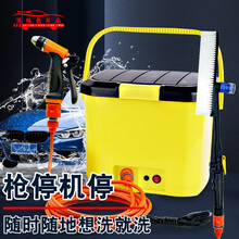 茨格曼 洗车水枪家用高压洗车神器大功率12V电动洗车机户外手动便携式刷车工具套装 25L洗车机套装【自带水箱】