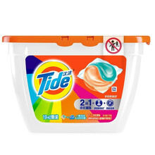 汰渍 Tide 洗衣凝珠 花果香洗衣珠/洗衣球 机洗凝缩洗衣液（新旧规格 随机发货） 护色防串色洗衣凝珠21颗