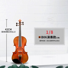 乐贝姿(LEBEIZI)手工实木小提琴初学者成人级考级演奏儿童练习小提琴乐器 演奏C款1/8-适合身高105cm以上使用