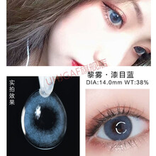 【优品定制】买一副鎹一副学生大美目黑巧美瞳大直径14.5年抛网红同款隐形眼镜 黎雾-蓝【14.0mm买一副鎹一副】 150