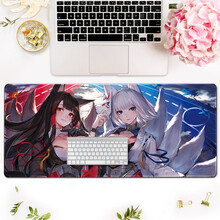 海琴烟 鼠标垫大号动漫二次元女生锁边护腕定制超大电脑办公电竞游戏键盘垫桌垫 妖娆多姿 400x900x3mm