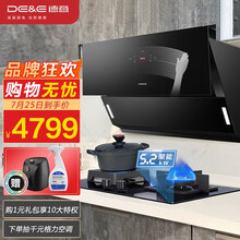 德意（DE&E） 920Pa变频升级 22大吸力抽油烟机灶具套装家用 定时燃气灶 侧吸式挥手自清洗烟灶套装868A+773T